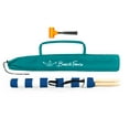thumbnail image 2 of BEACH FENCE 20 ft Premium Beach Windscreen, Privacy Screen, Wind Blocker - Original Nautical, Free Rubber Mallet and Carry Bag Included, 2 of 11