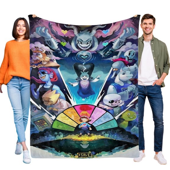 Throw Blanket for Undertale Soft Warm Bed Couch Flannel Blanket for Kids Boys Girls Gifts Home Decor 60x80 Inch