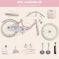 thumbnail image 5 of 16/18 Inch Bike Kids Bicycle with Basket, Girls Bikes Ages 5-10, Kids Bicycles with Front and Rear Brakes, Kid Bike with Training Wheels, Kickstand, Rear Seat, 5 of 15
