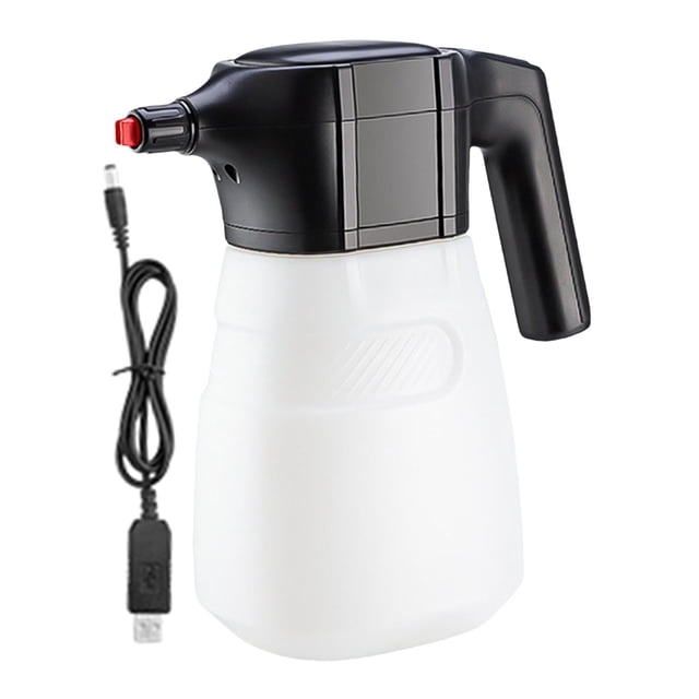 Pulverizador de espuma para lavado de autos eléctrico de 2L para limpieza del hogar de vehículos de belleza automática negro rojo