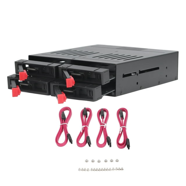 4 Bay HDD Cage, HDD Mobile Rack Plug And Play 3TB 6Gbps For Chassis 5.25in