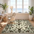 thumbnail image 3 of Design&I 2'x3' Ultra Soft Door Mat, Antler Border Print Tracks Motif Woodland Antlers Camo Hunting Flowing Dynamic None Fluffy Washable Easy Care Indoor rug for Bedside Entryway, 3 of 7