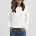 thumbnail image 2 of Stamzod Tops for Women Trendy Crew Neck Long Sleeve Knitted Shirts Fall Fashion Dressy Casual Blouses, 2 of 6