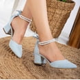 thumbnail image 3 of Miranda - Zapatos de tacón azul bebé con perlas azul cielo 25.5 CM, 3 of 9