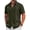 Army Green, variant on COOFANDY Men' Cuban Guayabera Shirts Button Down Short Sleeve Shirt Casual Linen Summer Beach Shirts