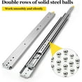 thumbnail image 6 of 1 Pair Heavy Duty Drawer Slides with Lock, 30 Inch 500 lb Load Capacity Side Mount Full Extension Ball Bearing Industrial Locking Rail, 6 of 7