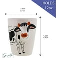 thumbnail image 5 of Servette Home Ceramic 3D Coffee Mug - Cute Cow Cup (White), 5 of 5