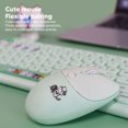 thumbnail image 4 of Teclado Y Mouse Inalámbricos, Teclado Ergonómico Con Tema De Gato Lindo Retro, Combinación De Mouse, Linda Tecla Redonda Verde Para Niños Para Computadoras Portátiles, 4 of 8
