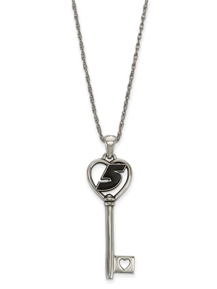 Bonyak Jewelry Stainless Steel Brushed /& Polished 1.85mm Reversible Dog Tag Necklace in Stainless Steel