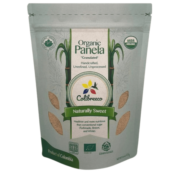 Colibreeco, Organic Panela Sugar, 1.0 Lb Bag, Usda Organic