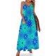 thumbnail image 1 of Vestido bohemio floral estilo bohemio hippie, vestido playero largo con escote en V, vestidos casuales largos con tirantes, ropa de calle de talla grande, 1 of 7