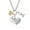 Golden, variant on Blue Crystal Heart Nurse's Prayer Heart and Stethoscope Zoe Necklace