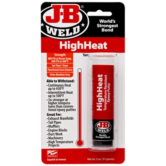 Jb Weld High Heat Epoxy Putty Stick For Manifolds Tail Pipes Mufflers