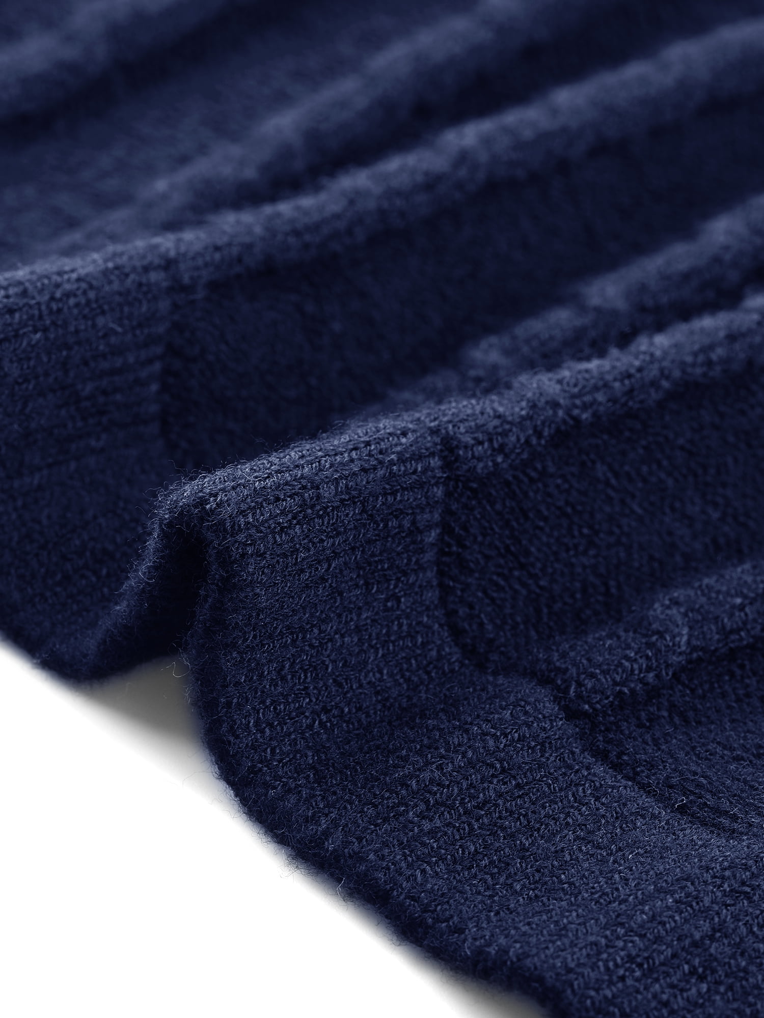 DARING DIVA Women's Long Sleeve Sweater Fall Crewneck Ribbed Knit Dress S Dark Blue