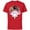 Red, variant on Marvel Studios The Marvels Carol Monica Kamala Power Icon - Short Sleeve Cotton T-Shirt for Adults - Customized-Athletic Heather