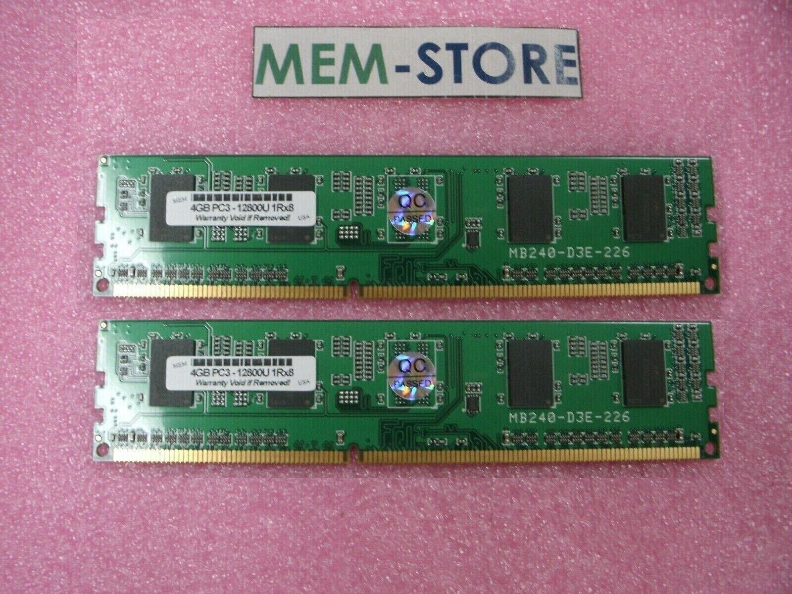 8GB (2x4GB) DDR3 1600MHz UDIMM Kingston KVR16N11S8K2/8 Equivalent Desktop Memory (3rd Party) - image 1 of 1