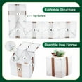 thumbnail image 5 of DomKom Set Of 4 Christmas Lighted Gift Boxes, 70 Led Light Up White Iron Frame Present Box With Pine Cones Bows For Christmas Tree Party Yard Holiday Indoor Outdoor Decoration, 5 of 5