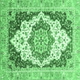 thumbnail image 1 of Ahgly Company Indoor Square Abstract Emerald Green Modern Area Rugs, 4' Square, 1 of 4