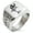Silver, variant on Stainless Steel Vicious Hellfish Geometric Pattern Biker Style Polished Ring
