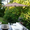 thumbnail image 3 of Costway 10ft Solar Lights Patio Umbrella Outdoor W/ 36 LBS Steel Umbrella Stand, 3 of 9