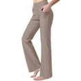 thumbnail image 1 of Innerwin Bas Taille Haute Femmes Harem Pantalons Course Jambe Large Stretch Pantalons Kaki 2XL, 1 of 4