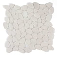 thumbnail image 5 of The Tile Life Huron Rock 12" x 12" Sand Stone Matte Glass Pebble Mosaic Floor and Wall Tile 1 Sheet, 5 of 12