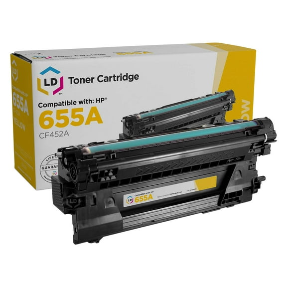 LD Compatible Toner Cartridge Replacement for HP 655A CF452A (Yellow)