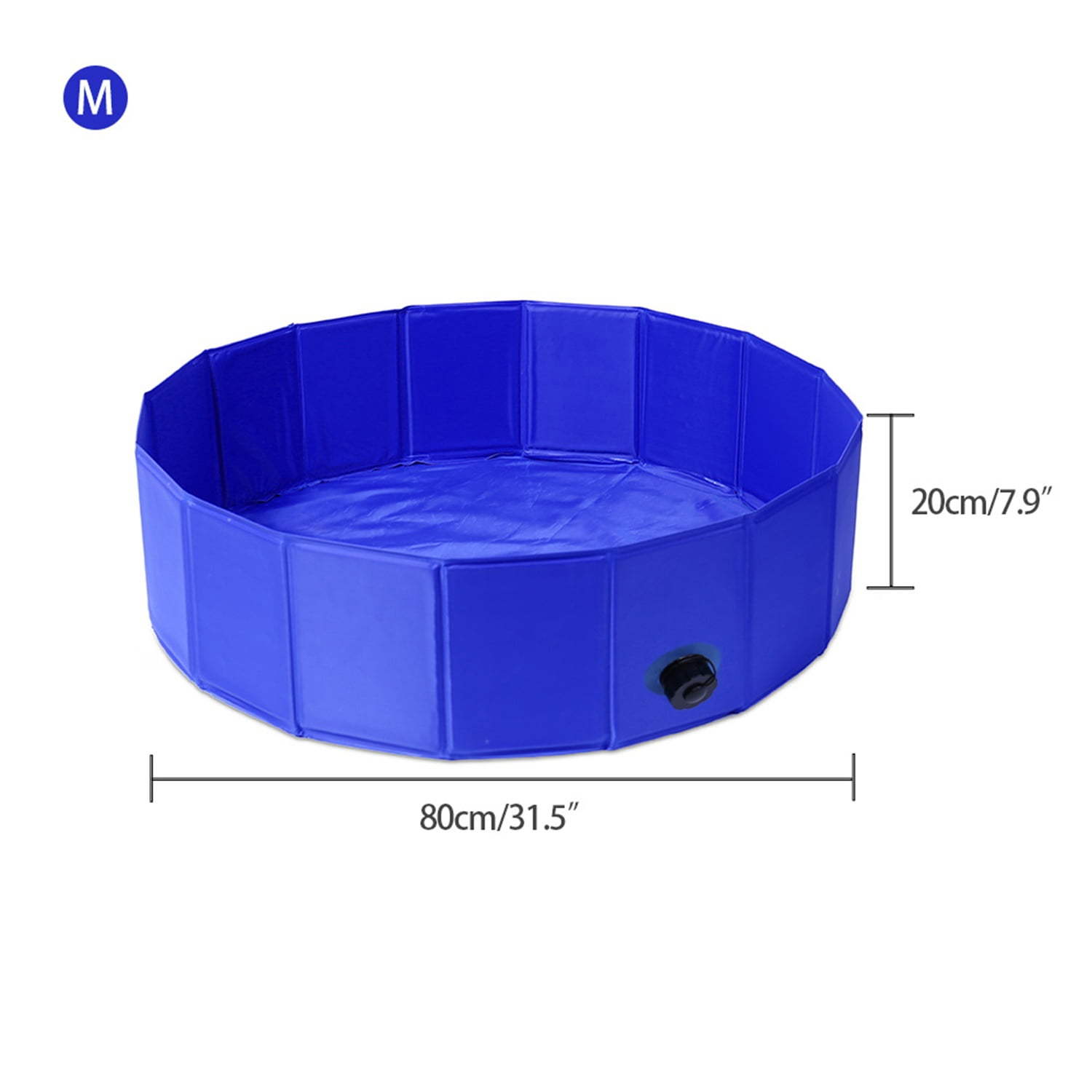 Pefilos Foldable Swimming Pool for Large Dogs, Pet Bathing Tub Kid Pool Blue M Pefilos Foldable Swimming Pool for Large Dogs, Pet Bathing Tub Kid Pool Blue M
