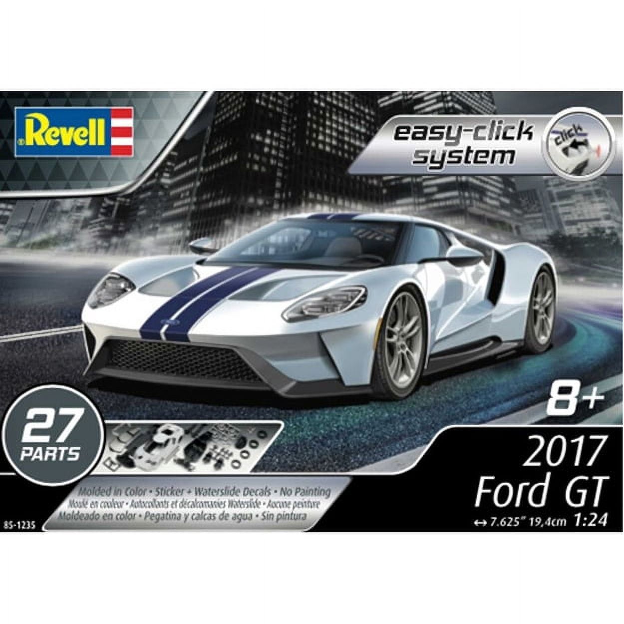 Revell 85-1235 Level 2 Easy-Click 2017 Ford GT 1-24 Scale Model Kit
