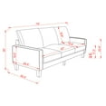 thumbnail image 6 of Onbeam 3 Seater Sofa Couch with Storage for Living Room - Dark Gray,Fabric, 6 of 7