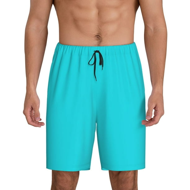 Fotbe Aqua Pantalones Cortos de Pijama para Hombre, Ropa de Dormir, Pantalones de Pijama Cortos para Hombre-Medium