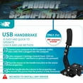 thumbnail image 2 of Freno de mano USB CNRAQR para juegos de carreras en PC, compatible con G27 y G29, 2 of 9
