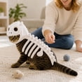 thumbnail image 5 of Glow in the Dark Dinosaur Skeleton Pet Clothes, Realistic 3D Pet Dinosaur Outfits, Plush Halloween Pet Hood Outfit, S, 5 of 7