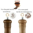 thumbnail image 4 of Premium Acrylic Salt and Pepper Grinder Set, Manual Salt and Pepper Mills- Wooden Shakers with Adjustable Ceramic Core-Salt Grinder and Pepper Mill -Pack of 2 - mixstyle1, 4 of 7