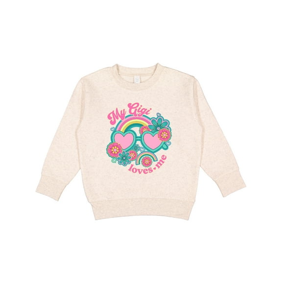 Inktastic My Gigi Loves Me Girls Rainbow Granddaughter Toddler Sweatshirt