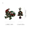thumbnail image 4 of (2 Pack) Festive Brooch Set Trees Rhinestone Style Christmas Pins Decorations Snowman Jewelry Holiday Brooch Brooches for Seasonal Charm, 4 of 4