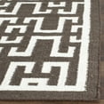 thumbnail image 4 of SAFAVIEH Dhurrie Waverly Geometric Moroccan Wool Area Rug, Chocolate/Ivory, 3' x 5', 4 of 7