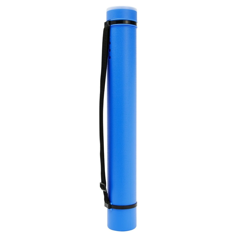 Poster Tube with Strap, Blue Expandable Storage Tube, Holder, Container for  Posters, Blueprints, Artwork, Map (24 to 40 Inches)