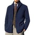 thumbnail image 4 of Suéter de otoño e invierno para hombre, cárdigan de punto de manga larga de color sólido, suéter de abrigo, flexibilidad de estilo, 4 of 5