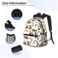 thumbnail image 3 of Yield Funny Excavator Print Backpack for Women Men, Lightweight Casual Travel Daypack, Classic Basic College Backpack, Middle School Bag, 3 of 5