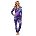 thumbnail image 3 of Halloween Family Pajamas Set Long Sleeve Crew Neck, Soft Matching Halloween Pajamas with Galaxy Ghost Print, Cute Family Halloween Pajama Set for Party, 3 of 7