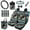 Aztec Eagle, variant on 15 Pcs Aztec Eagle Car Seat Cover Full Set for Most Truck SUV Fashion Car Accessories Including Steering Wheel Cover Belt Cover Garbage Can Rear View Mirror Cover Coasters Keychain