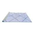 thumbnail image 2 of Ahgly Company Machine Washable Indoor Square Solid Blue Modern Area Rugs, 3' Square, 2 of 4