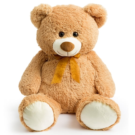 HollyHOME 36 Inch Giant Teddy Bear Big Plush Stuffed Animal Soft Cuddly Toy Gift for Girlfriend Kids Valentine's Day Tan