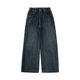 thumbnail image 5 of Odeerbi 5-15 Años Chicas Vaqueros de Piernas Anchas Pantalones de Vaquero de Color Sólido Pantalones Sueltos Ropa Exterior Casual Pantalones de Piernas Rectas, 5 of 8