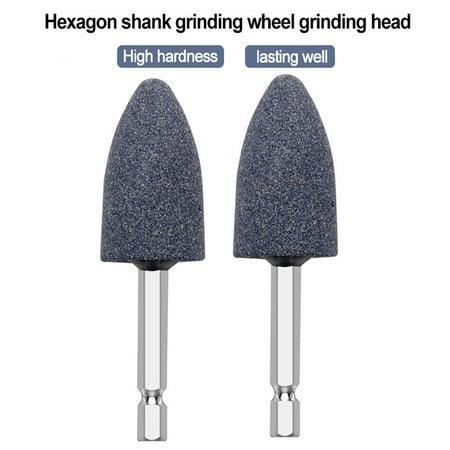 

2Pcs Hexagonal Shank Grinding Wheel Sharpening Head Portable Grinding Drill Tool