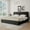 Black, variant on Upholstered 4 Drawers Storage Platform Bed,King Size,White