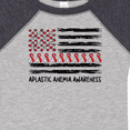 thumbnail image 4 of Inktastic Aplastic Anemia Awareness Red and White Ribbons and Flag Boys or Girls Baby Bodysuit, 4 of 5
