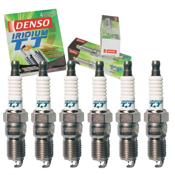 6 pc DENSO Iridium TT Spark Plugs compatible with Chevrolet Impala 3.4L 3.5L 3.8L 3.9L V6 2000-2011