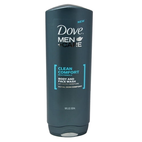 Dove Men Plus Care Body And Face Wash, Clean Comfort 18 Oz, 2 Pack